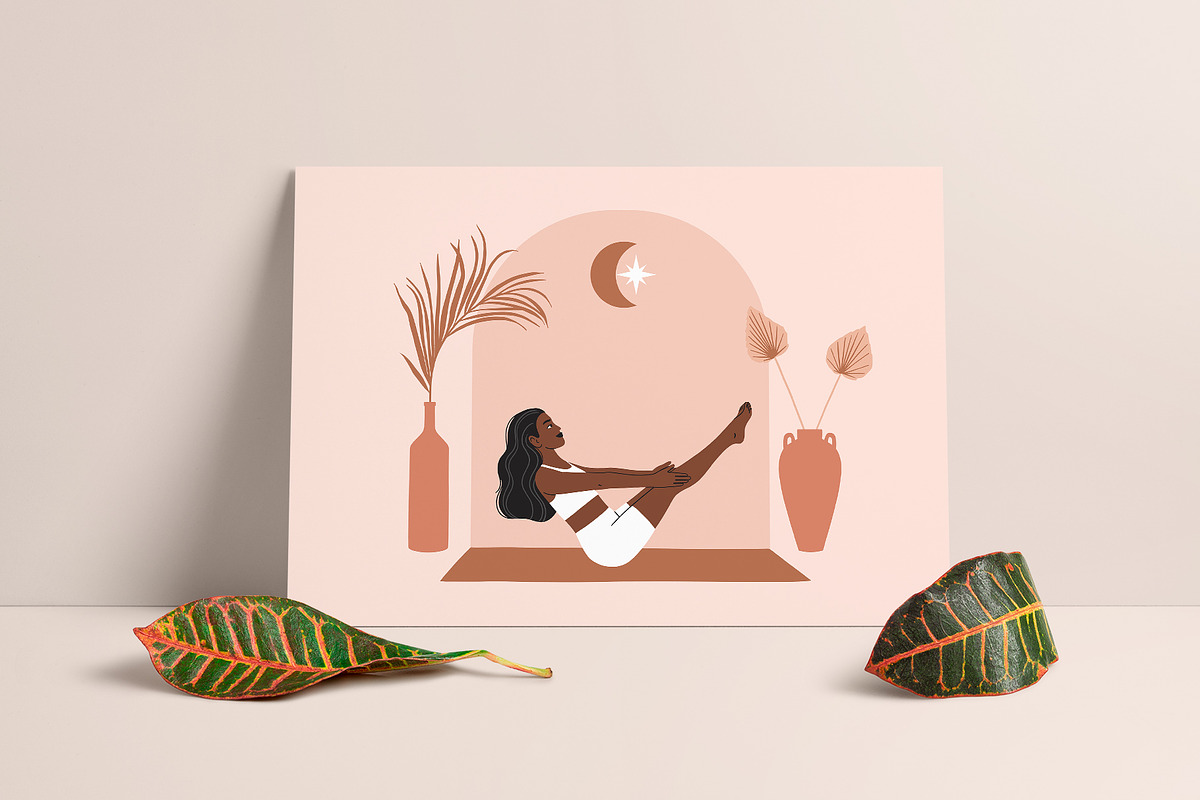 Yoga Poses Illustrations Collection, a Healthcare Illustration by Katerina Osa (Photo 7 of 12)