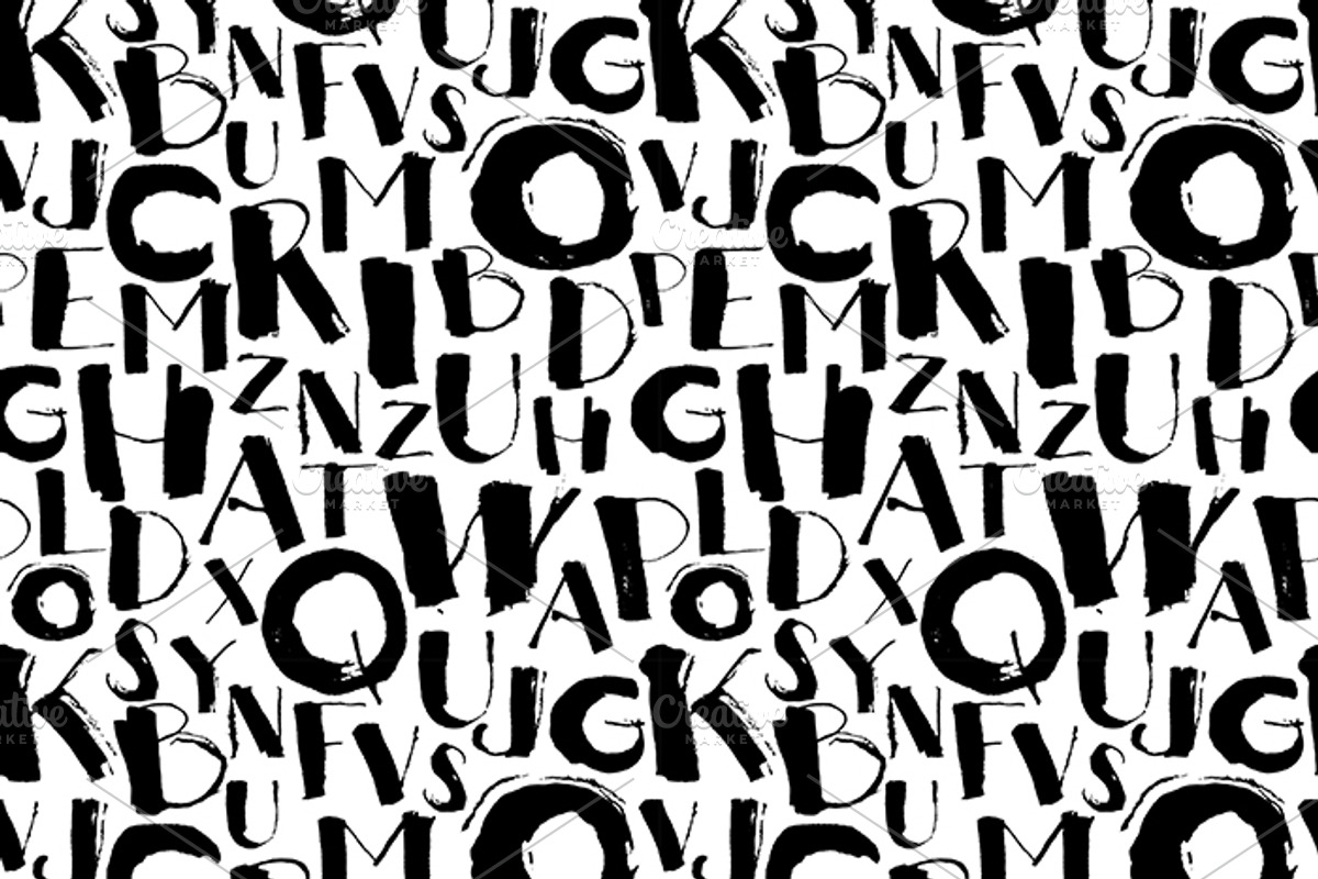 Brush Grungy Grotesque Font+pattern, a Pattern Graphic by VasilkovS (Photo 2 of 5)