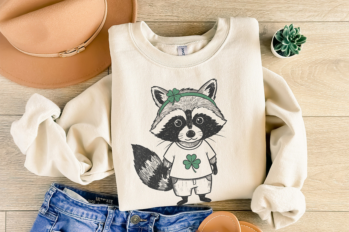 Funny Raccoon St Patricks Day PNG,, an Illustration by SharpMarketplace (Photo 8 of 9)