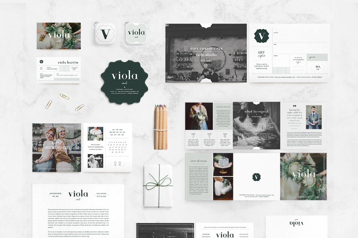 Viola II Welcome Packet, a Stationery Template by Red Met Yellow Creative (Photo 1 of 11)