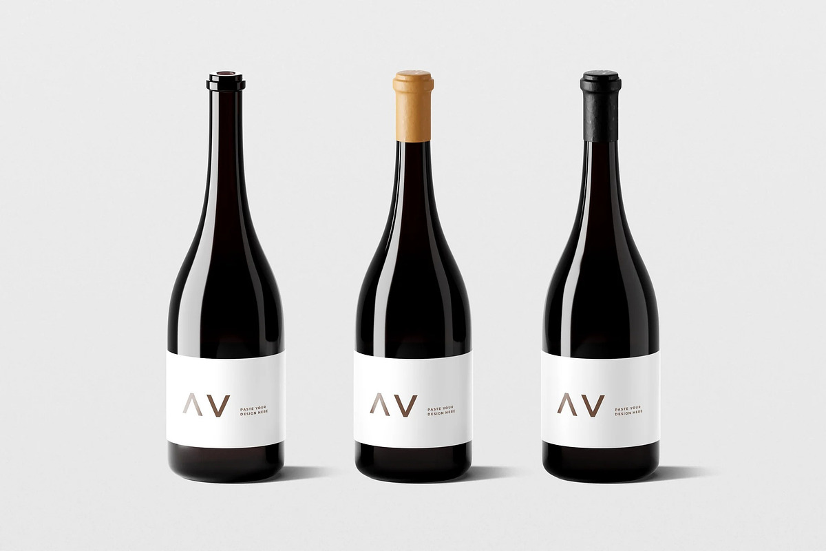 Wine Bottle Mockup, a Product Mockup by zpackcreative (Photo 1 of 4)