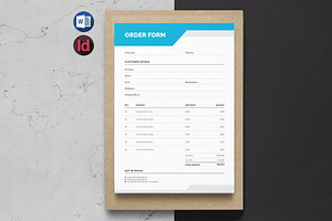 Order form Design | Word, a Stationery Template by HiveArts