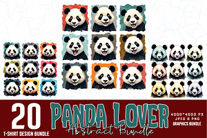 Cute Panda Collage Style PNG Bundle, an Illustration by Sofia's Fashion