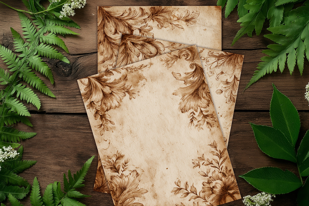 Heirloom Garden Papers Journal Page, a Background Graphic by V Design Creator (Photo 13 of 13)