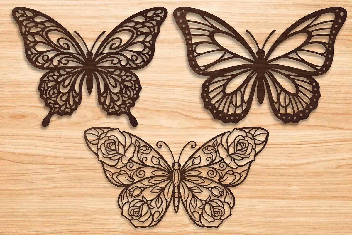Floral Butterfly Laser Cut Design, a Graphic by Pixels.Craft (Photo 3 of 3)