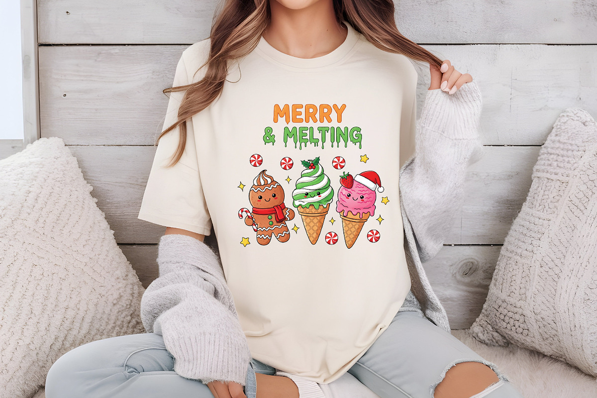 Merry & Melting Christmas Ice Cream, an Illustration by Libby Wishes (Photo 5 of 6)