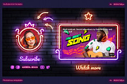 Neon YouTube End Screens, a Social Media Template by Andrew Skoch Design (Thumbnail 5 of 18)