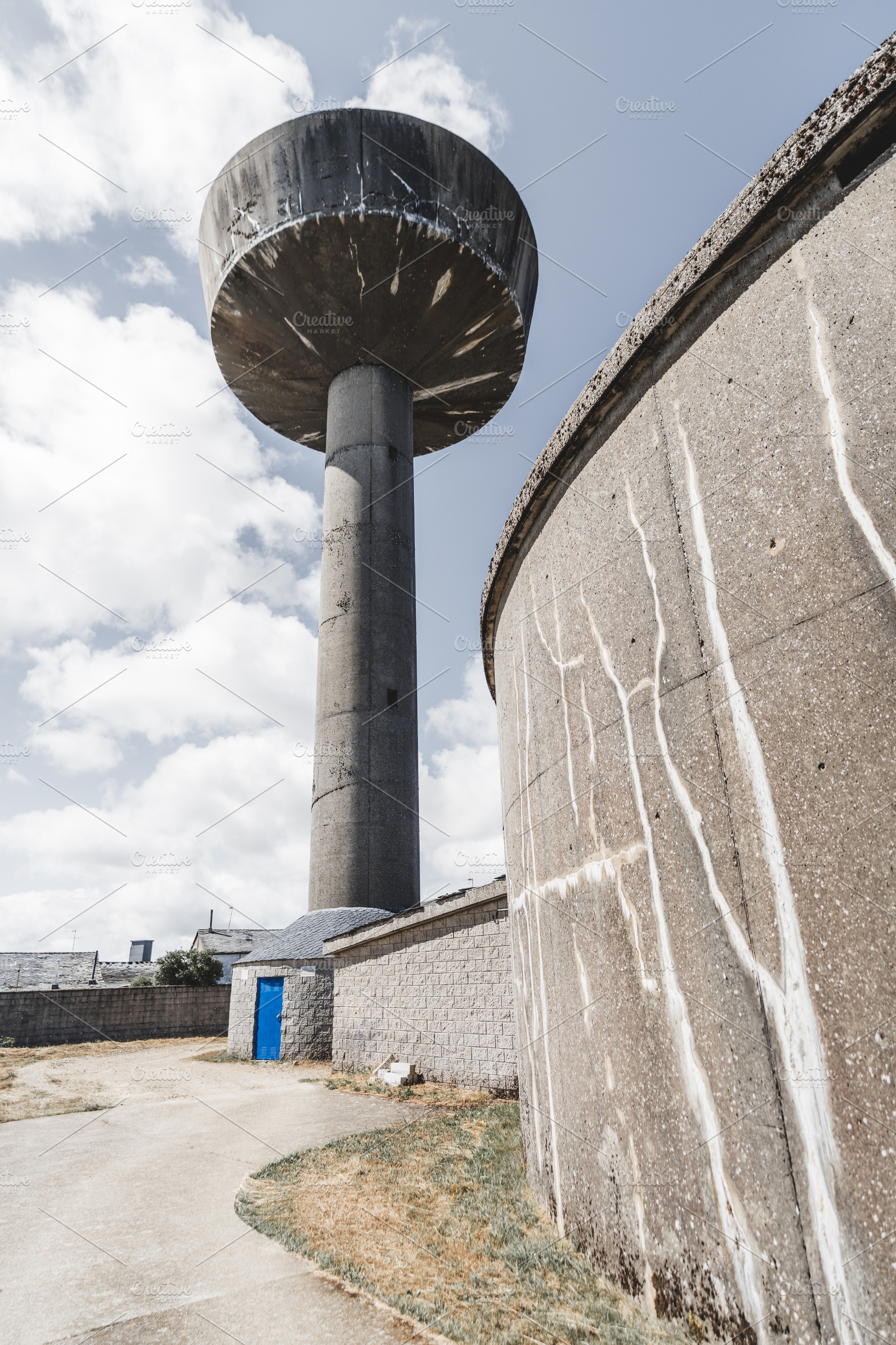 Concrete water tower and tank, an Industrial Photo by SkyNext