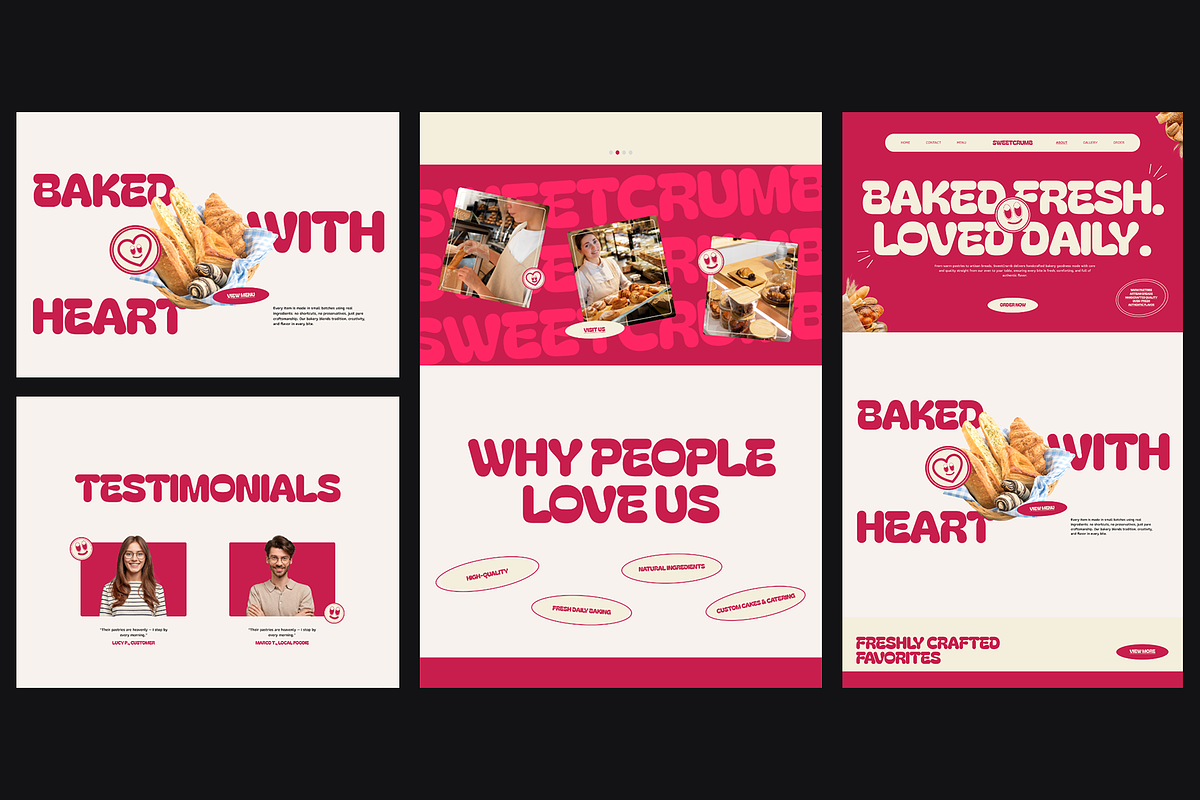 Figma Bakery Shop Landing Page, a Landing Page Template by Musara (Photo 6 of 6)