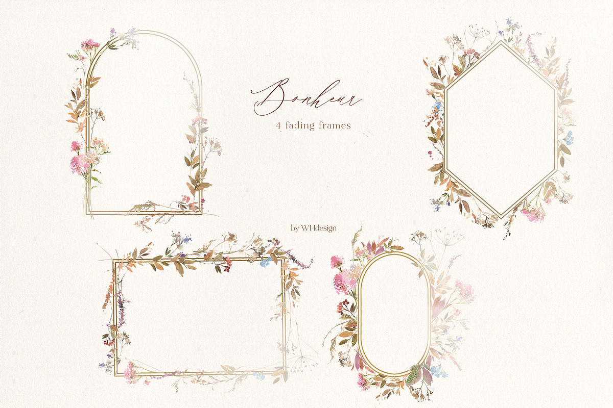 Bonheur Fall Florals Clip Art, an Illustration by whiteheartdesign (Photo 14 of 18)