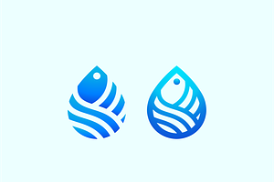 Fish Drop logo Bundle 2