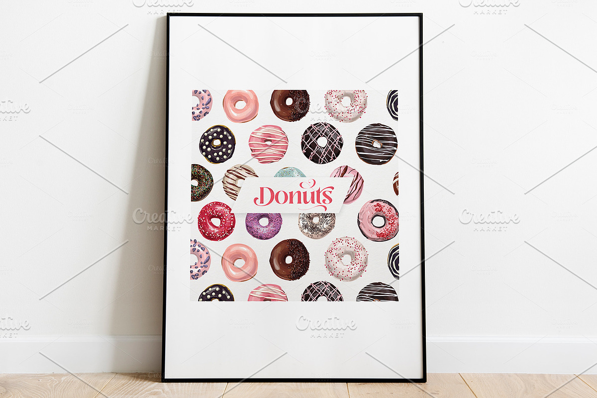 Donuts VECTOR illustrations, a Food Illustration by Natalka Dmitrova art (Photo 4 of 27)