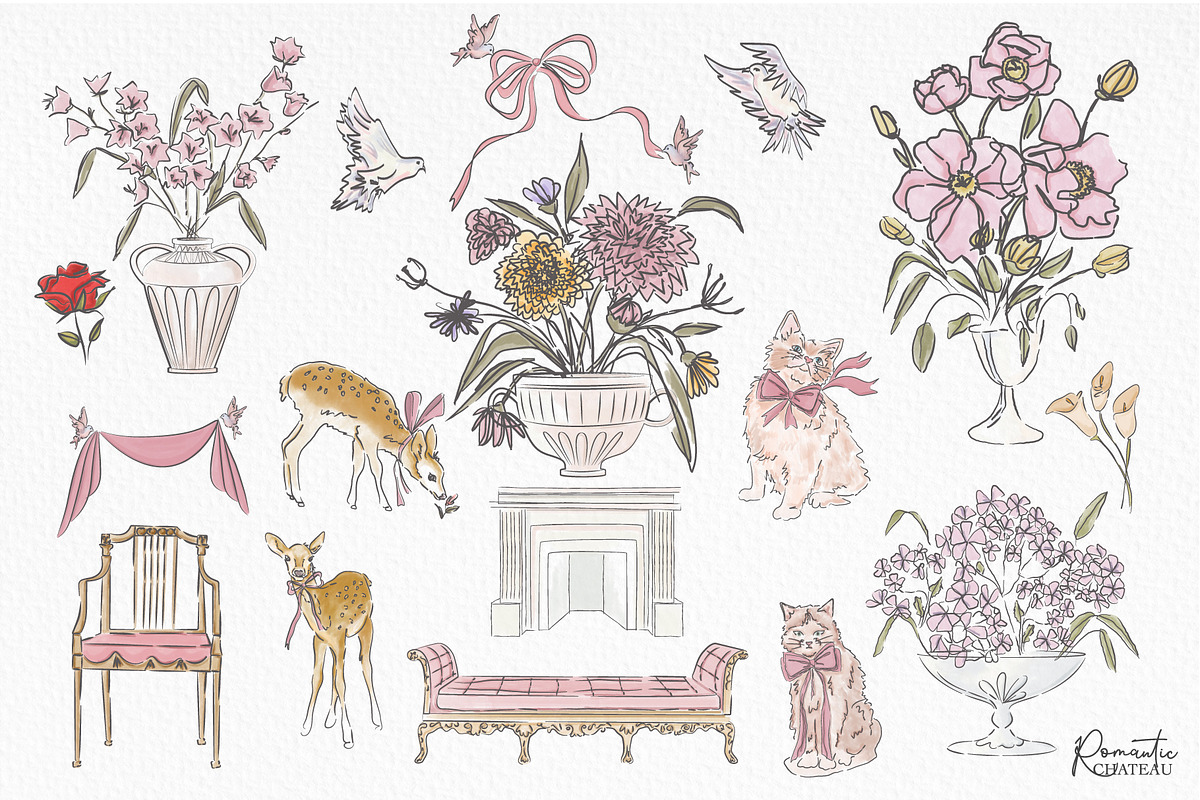 Romantic Chateau Line Art, an Object Graphic by Mio Buono (Photo 10 of 15)