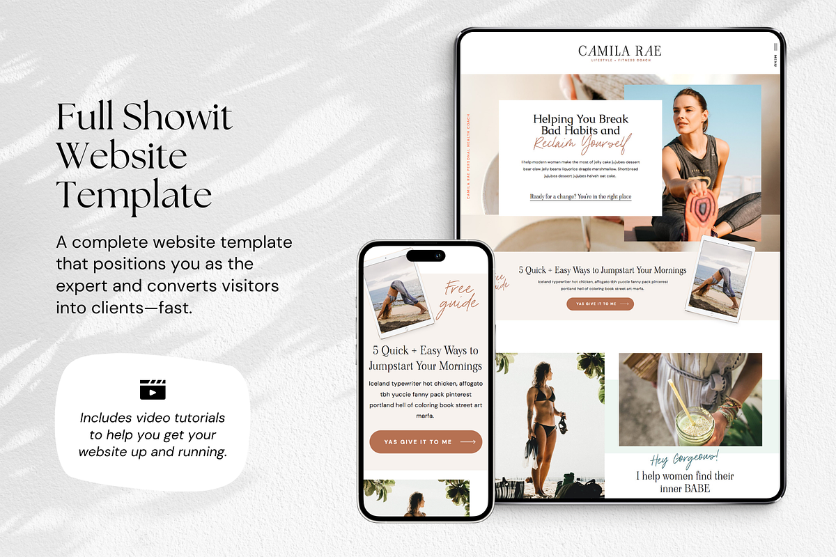 Showit Website & Sales Page Bundle, a Landing Page Template by Sugar Studios (Photo 2 of 11)