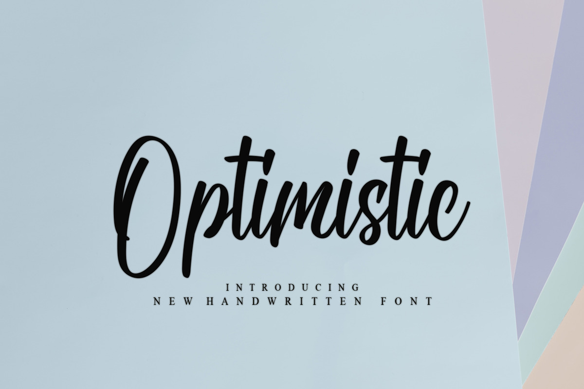 Optimistic, a Handwritten Font by InermediaSTUDIO (Photo 1 of 6)