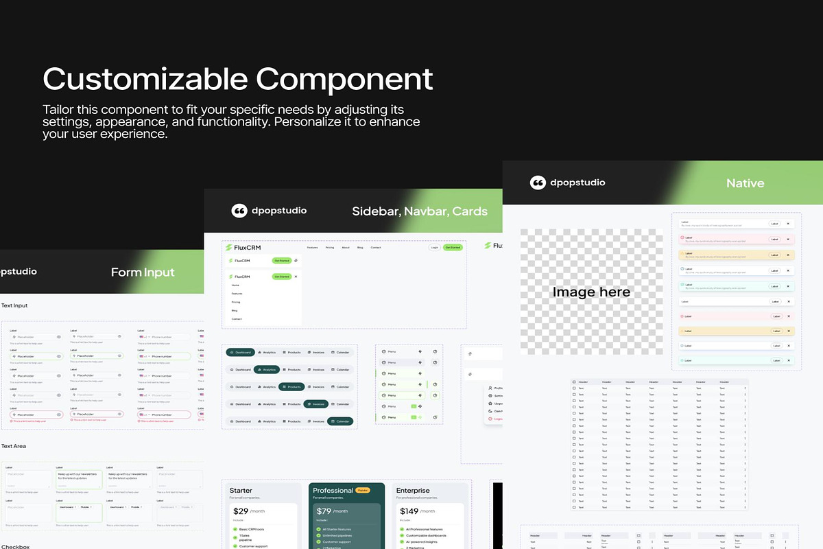 FluxCRM - SaaS CRM Website UI KIT, an UI Kit Template by Creative Perspective (Photo 4 of 7)