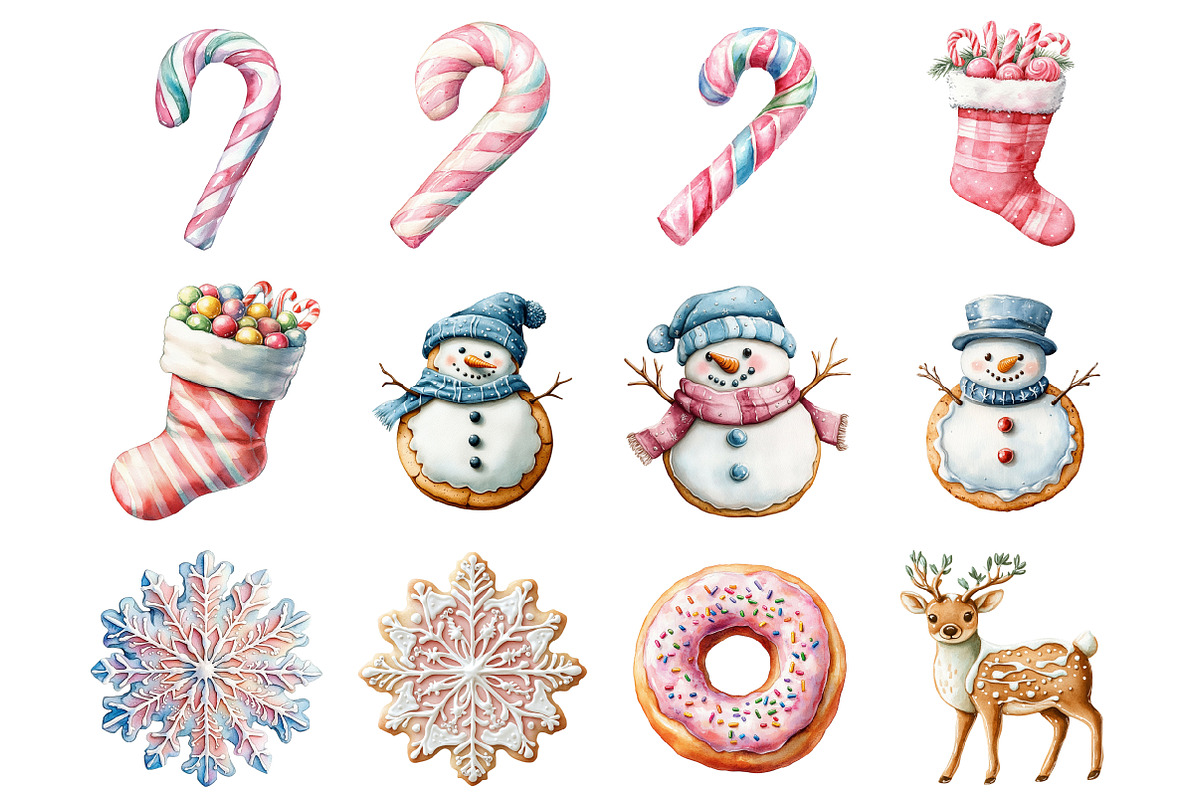 Pastel Christmas Cookies & Candy, an Illustration by Design Market (Photo 4 of 4)