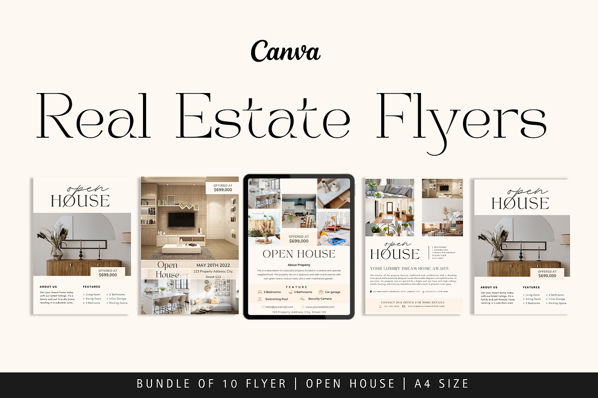 Real estate modern Flyers Templates, a Marketing Template by heynomi (Photo 1 of 3)