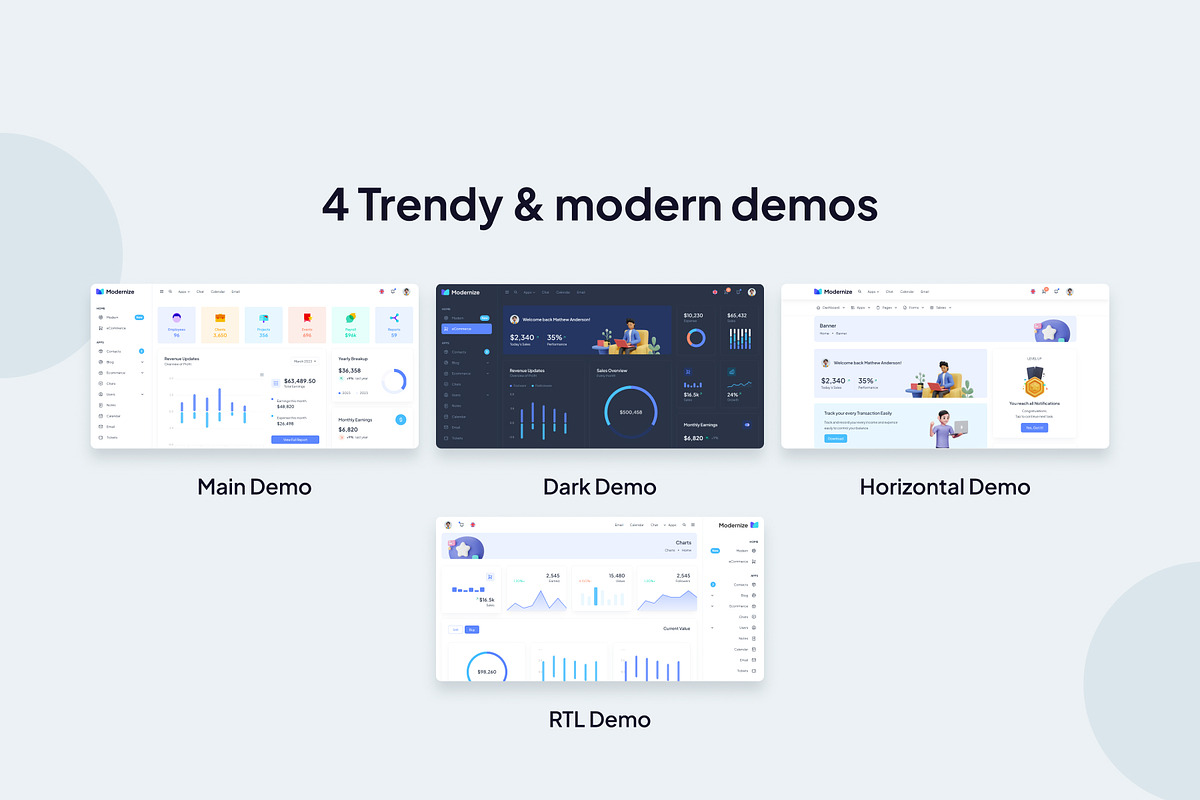 Modernize Nextjs Admin Dashboard, a Templates & Theme by AdminMart (Photo 4 of 15)