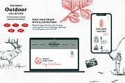 Outdoor Camping vector Illustrations, a Decorative Illustration by dicreate (Thumbnail 7 of 16)