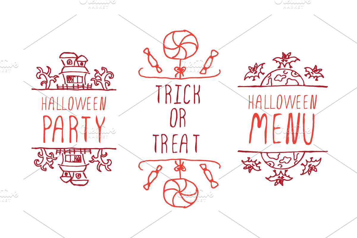 Halloween - typographical elements, an Illustration by AV Design (Photo 3 of 4)