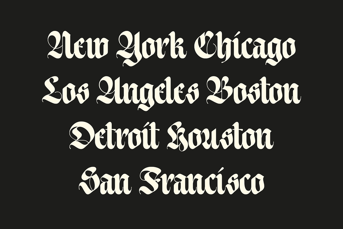 ED Bathurst - Blackletter Typeface, a Blackletter Font by Emyself Design (Photo 10 of 10)