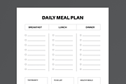 Minimal Daily Meal Planner Template, a Stationery Template by MightyDesign (Thumbnail 4 of 8)