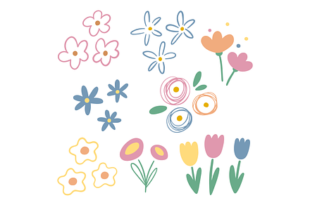 Doodle flowers