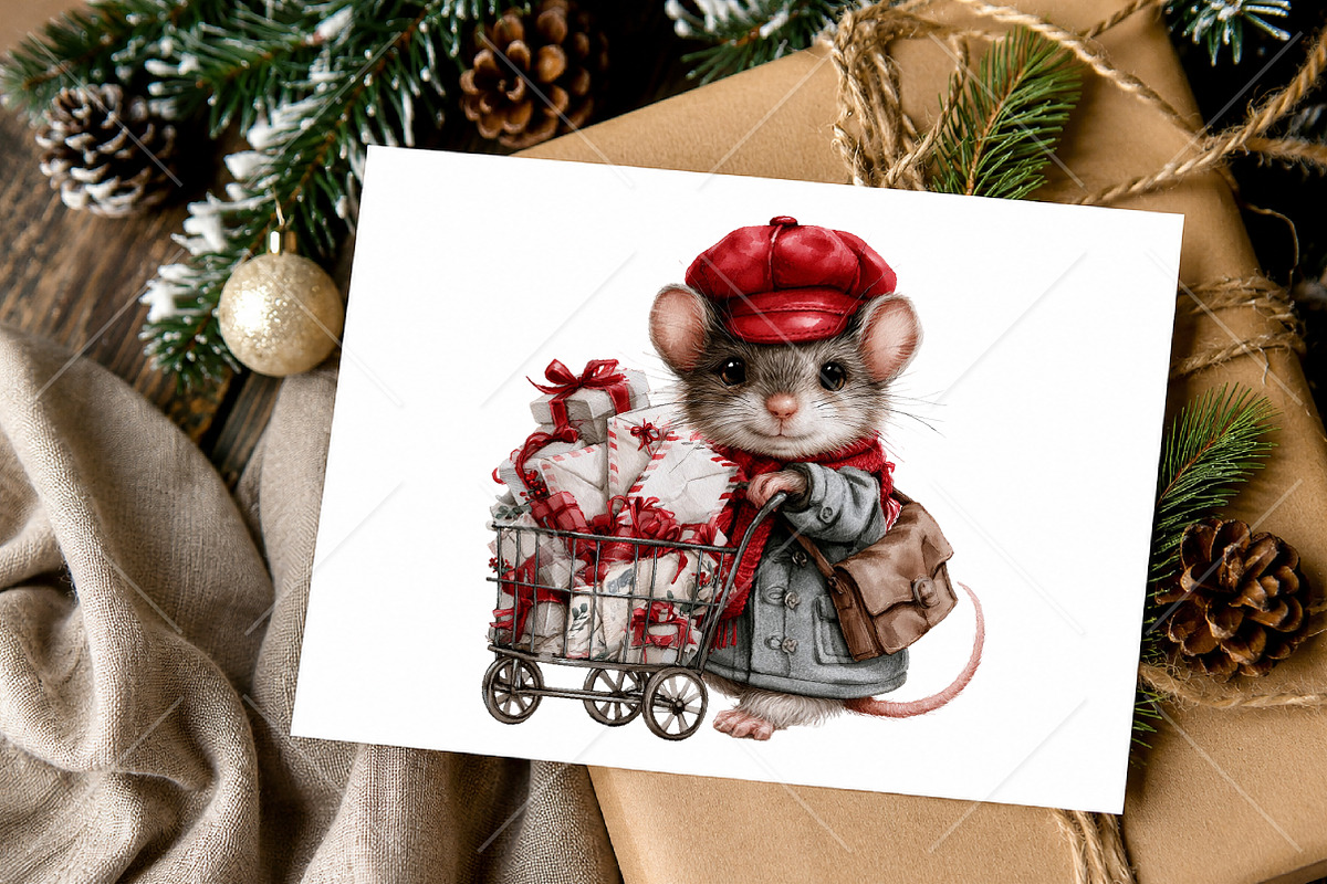 Cute Woodland Postman Animals, a Seasonal Illustration by Canvas Craft (Photo 10 of 10)