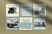 Blue Shape Furniture Instagram Pack, a Social Media Template by graphicook (Thumbnail 2 of 5)