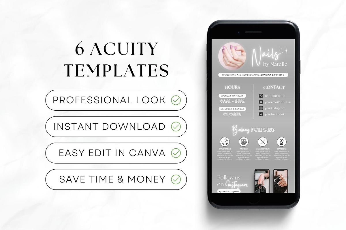 Nail Tech Acuity Scheduling • Canva, a Websites & App Template by OniriqveDesigns (Photo 6 of 8)