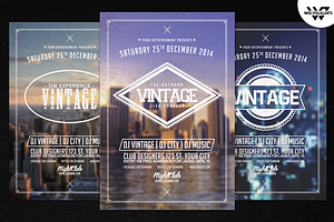 Vintage Retro Flyer Template Vol.3