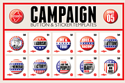 Vintage Campaign Button Templates 05, an Illustration by category4 (Thumbnail 2 of 4)