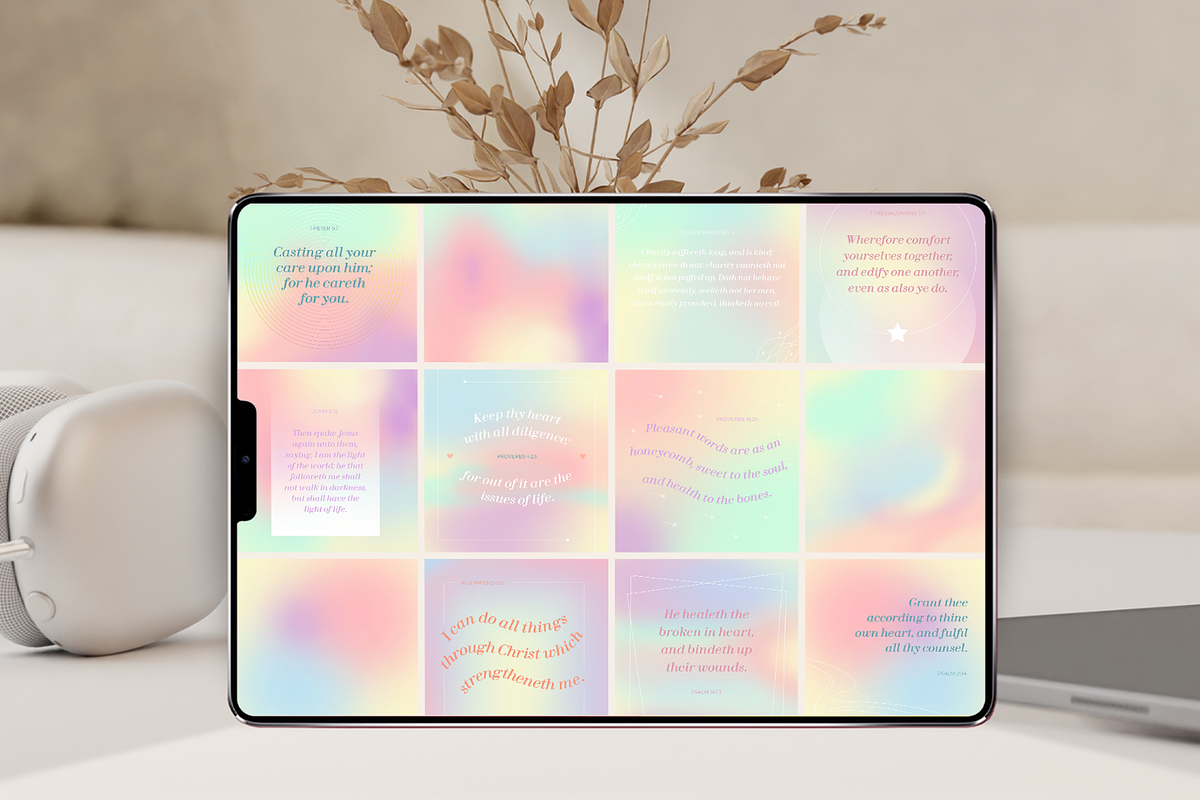 40 Bible Verses Instagram Posts, a Social Media Template by Creatif Foundry (Photo 8 of 8)