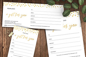 Gold Glitter Gift Voucher ID3