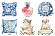 Watercolor Wedding Clipart Bundle, a Seasonal Illustration by CitraGraphics (Thumbnail 5 of 7)