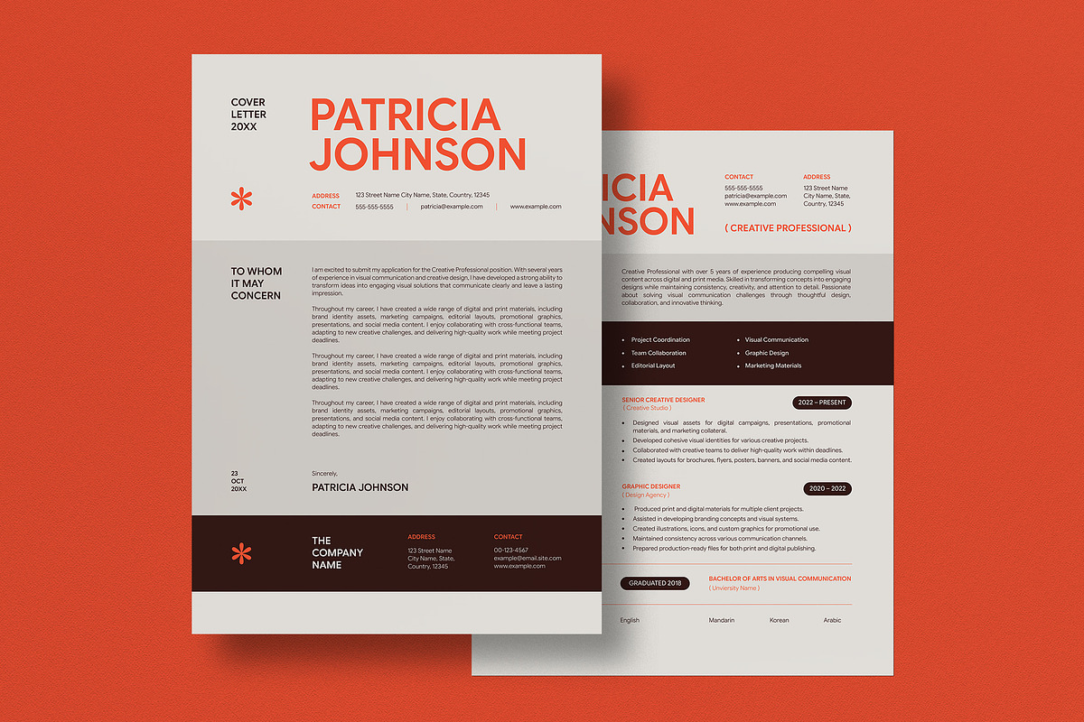Resume & Cover Letter, a Resume Template by graphicook (Photo 1 of 3)