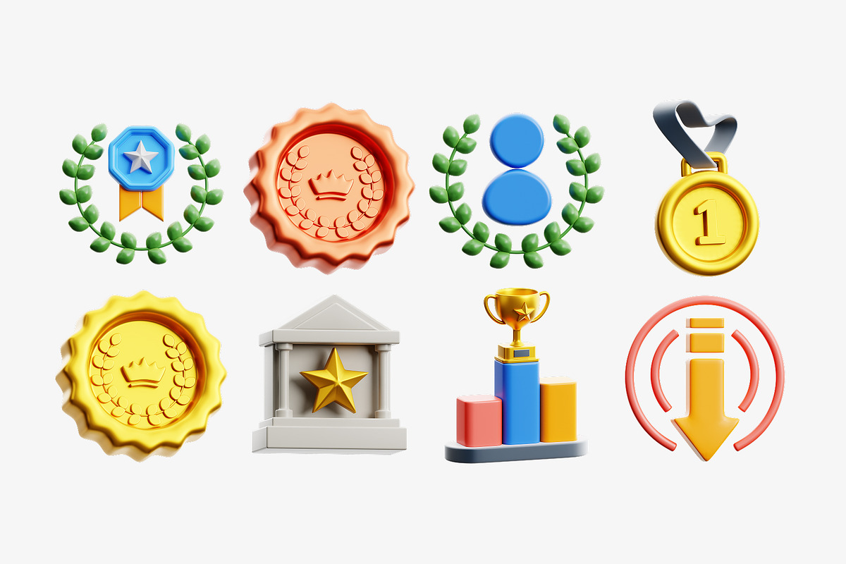 Leaderboard 3D Icon Set, an Object 3D Model by Eklip Studio (Photo 2 of 3)