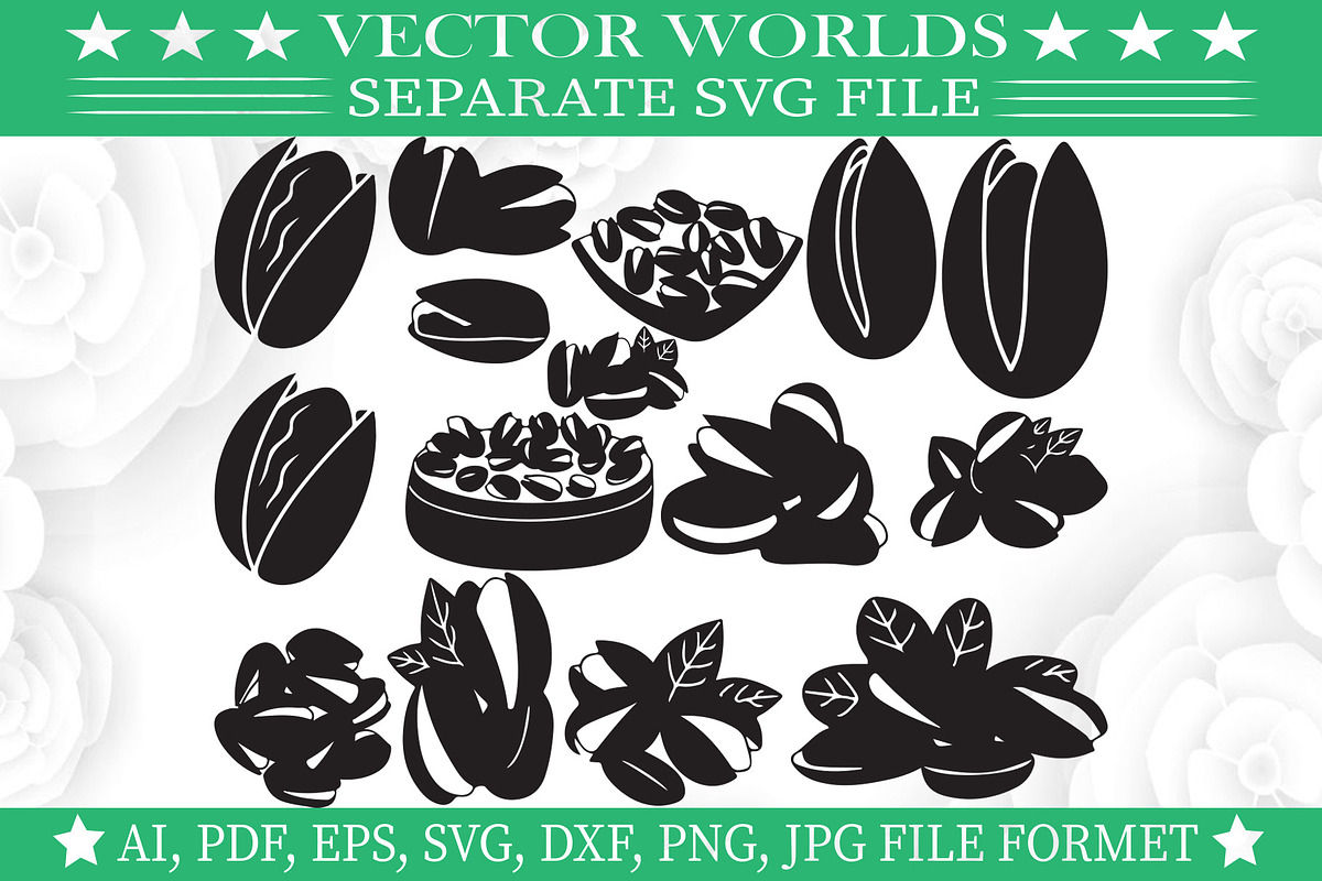 Pistachio Seed SVG, Seed SVG, an Object Graphic by VectorWorlds (Photo 1 of 3)