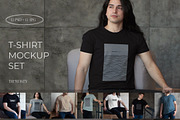 REALISTIC MALE T-SHIRT MOCKUP BUNDLE, a Shirt Mockup by TrendkeyMockups (Thumbnail 1 of 7)