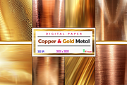 Copper & Gold Metal Pattern, a Pattern Graphic by Printable Treasure (Thumbnail 1 of 9)