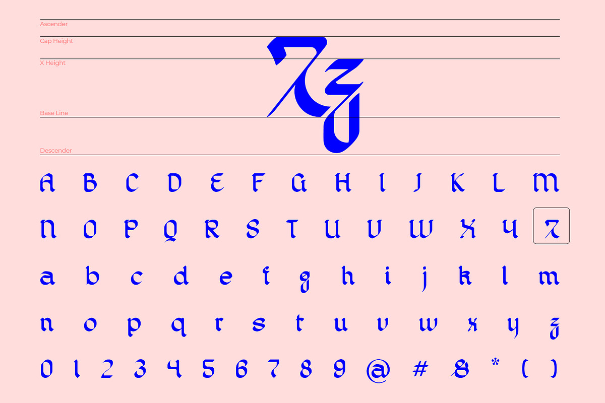 Byofine Gothic Display Typeface, a Blackletter Font by Designsation (Photo 7 of 10)