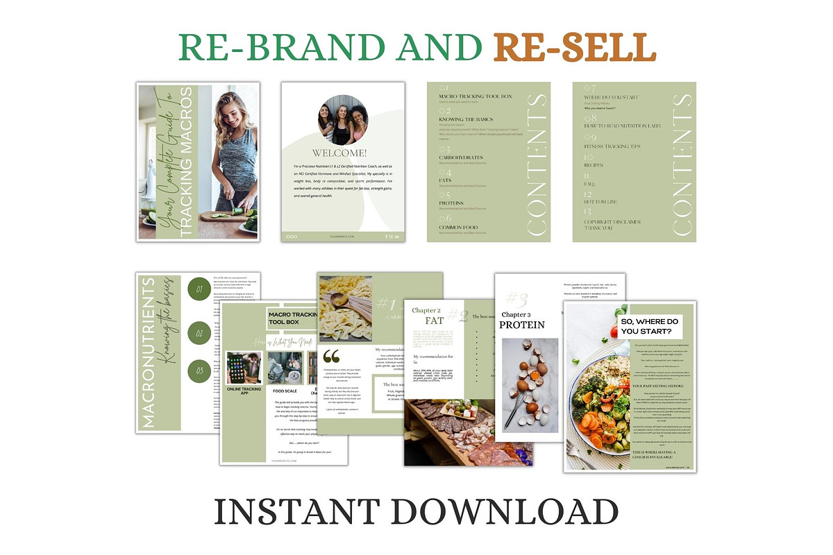 Macronutrients tracking Guide, Ebook, a Books & Magazine Mockup by Millennials Marketing (Photo 7 of 9)
