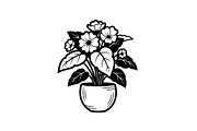 Flower Pot Silhouette Vector Bundle, an Illustration by jahid234 (Thumbnail 10 of 49)