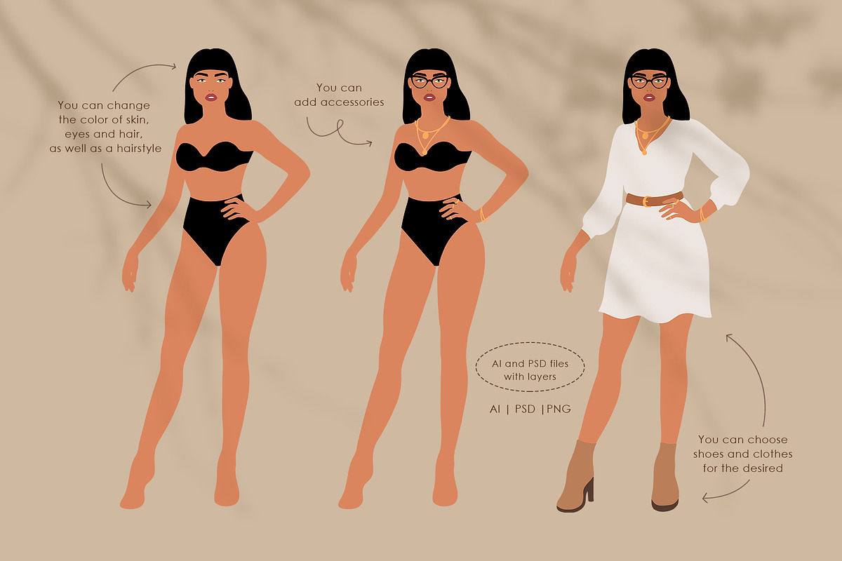 Portrait Creator - Woman, a Person Illustration by PatrushevaYana (Photo 3 of 7)