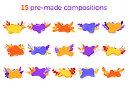 TEXTURAL abstract shapes + leaves, an Object Graphic by museberry (Thumbnail 5 of 12)