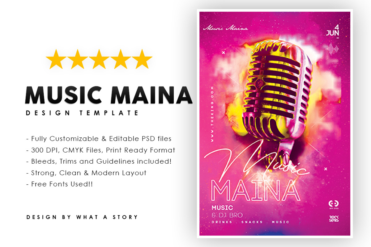 MUSIC MANIA, a Flyer Template by What a Story (Photo 1 of 2)