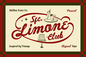 SFC Limone Club Script, a Script Font by Skilline Supply Co.