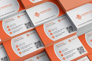 Orange Business Card Template