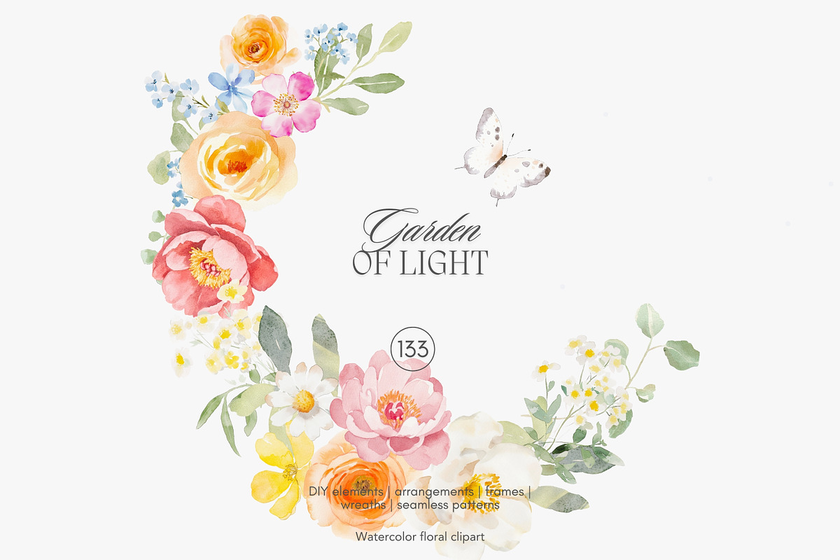 watercolor spring blossoms huge set, a Decorative Illustration by Patishop Art (Photo 15 of 20)